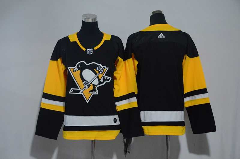 Youth Pittsburgh Penguins Blank Black Adidas Stitched Jersey
